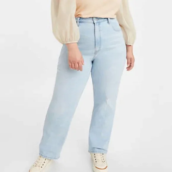 Levi's Jeans Levis 7s High Slim Straight Jeans Plus Size 8w - Main Image